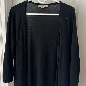 LOFT Charcoal Knit Cardigan